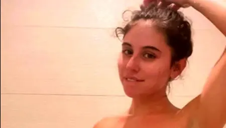 Striking Teen With Perky Boobs Pleases Herself In The Shower
