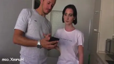 Skinny German MILF Is Getting Fucked In The Apartment By Her Neighbor