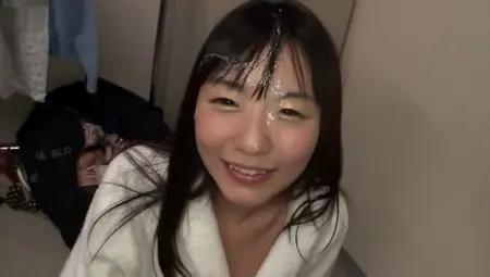 Divine Flat Chested Japanese Lady Is Getting Mass Bukkake