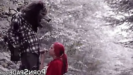 Little Red Riding Hood Is Getting Fucked Hard In The Forest And Moaning While Cumming