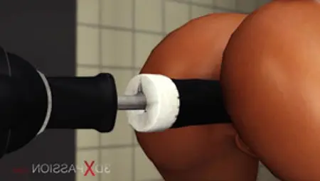 Hot Sexy Black Girl In Restraints Gets Fucked By Fat Crazy Chef