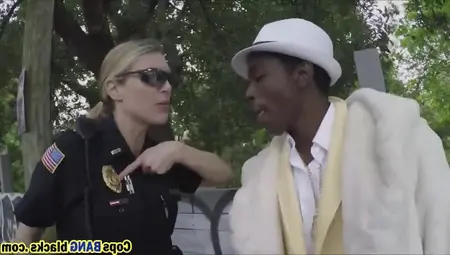Huge Black Cocked PIMP Fucking Two Female Police Officer Whores