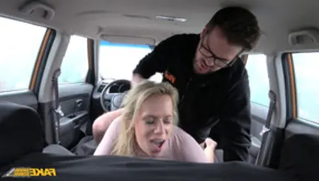 Instructor Lets Blonde Pass If She Jumps On His Cock