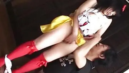 Japanese Cosplay Teen With Hairy Pussy Licked And Fingered