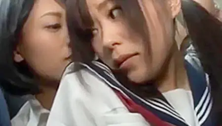 Japanese Dirty Lesbians On The Train 1