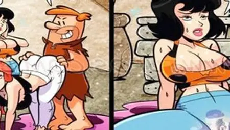 The Flintstones - Three-Way Pebbles Barnie And Betty Parody - FFM Anal Banged!