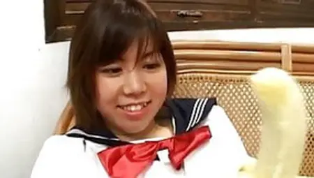 Ai Kazumi In School Uniform Sucks Cock
