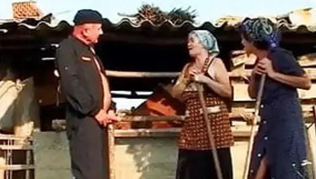 Hungarian Granny Peasant Janet Pees And Fucks Near The Barn