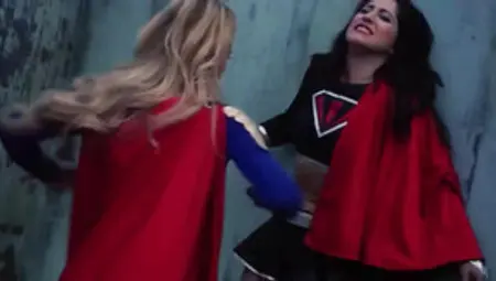 Superhero Girl Gets Choked Out By Her Horny Rival Hard