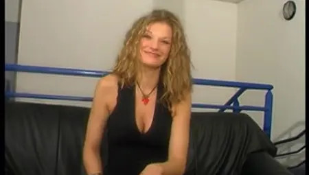 Curly Blonde Girl Humped Hard At The Casting