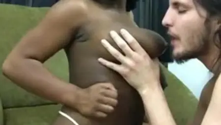 Ebony Tit Sucking - He Sucks Her Breasts Til They Cum