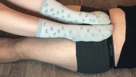 Teen Girl Footjob With School Socks Foot Fetish