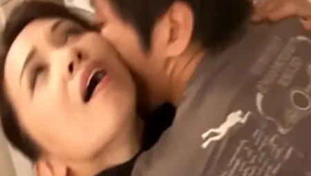 Japanese Boy Groped Mature Aunt In The Kitchen