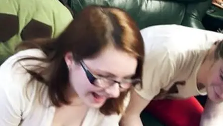 Gamer Girl Lets Him Lick His Own Cum