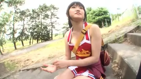 Cute Petite Asian Cheerleader Loves The Feeling Of A Hard C