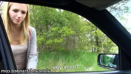 Horny Teen Hitchhiker Pounded In The Car