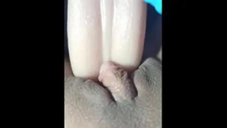 In Medical Gloves, Fucking My Pussy With A Big Dildo Tongue
