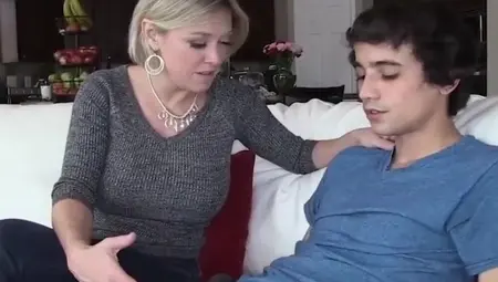 Curvy Blonde Mom Provides Young Stepson With Cock Sucking And Pussy Banging Pleasures