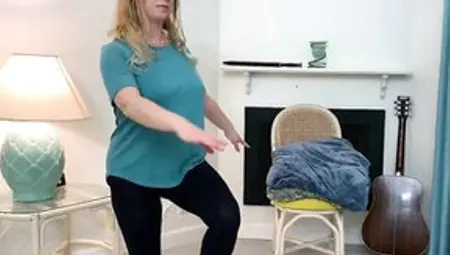 Stepson Helps Stepmom Make An Exercise Episode