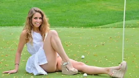 Blonde Baby Reese Gets Naked And Teases On The Golf Course
