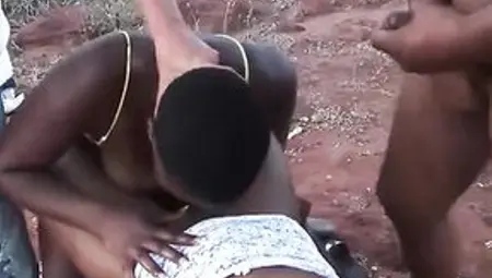 Afro Chicks Are Sucking Jocks During A Jeep Safari Travel And Enjoying It A Lot