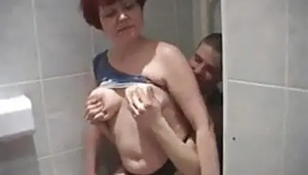 Russian Mom And Step Son In Bathroom