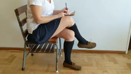 Cum On Schoolgirl's Socked Foot During Recess + Shoefuck And Sockjob
