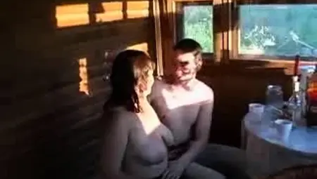 Horny Russian Mom With Big Hooters Goes Wild On A Young Cock