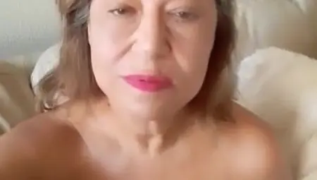 Rubbing Lotion On My Exposed Body & Fingering  Large Hirsute Love Button Vagina. Older Laina Woman Grandmother