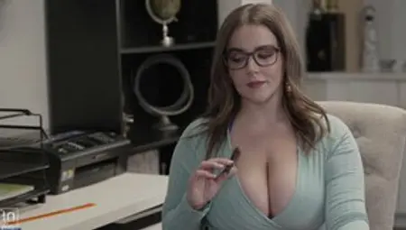 Busty Beauty With Sexy Glasses Fucked In Her Blue Lingerie