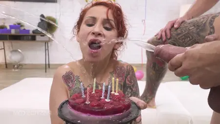 Birthday Party Natasha DAP 0% Twat Rough Gangbang