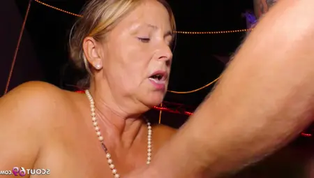 GERMAN BBW GRANNY SEDUCE YOUNGER STRIPPER TO FUCK HER