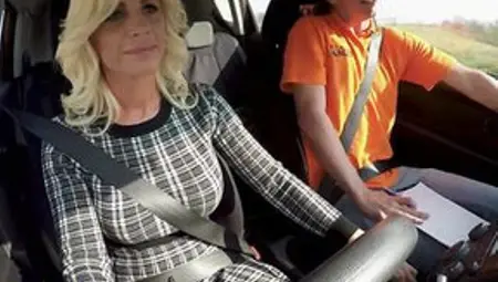 Fake Driving School Golden-Haired Mother I'd Like To Fuck Tiffany Russo Screws For Licence