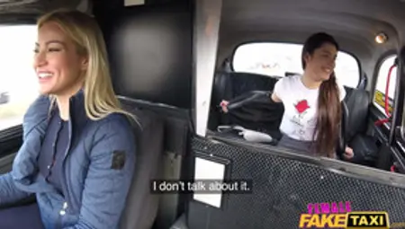 Female Fake Taxi Backseat Lesbian Orgasm Lessons