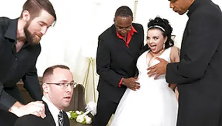 Payton Preslee&#039;s Wedding Turns Rough Interracial Threesome