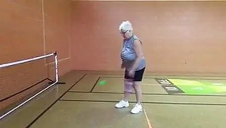 Braless Mature Huge Saggy Tits Playing Pickleball
