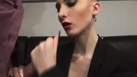 German Skinhead Barely Legal Got Cum On Blowjob After Fellatio