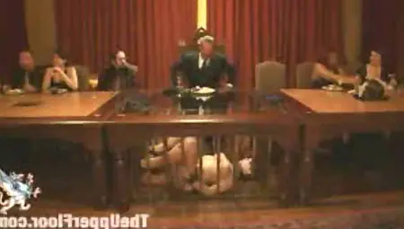 Live BDSM Orgy Fetish Slaves Serving At Pervert Dinner