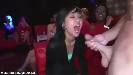 Asian Giving Head In Party