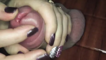 Peehole And Foreskin Play Handjob With A Double Cumshot