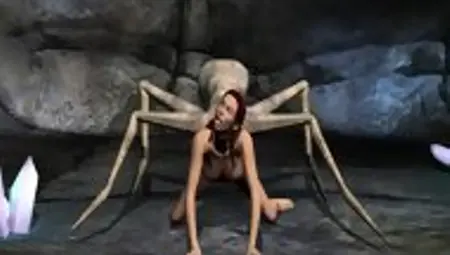 3d Redhead Babe Gets Fucked Hard By An Alien Spider