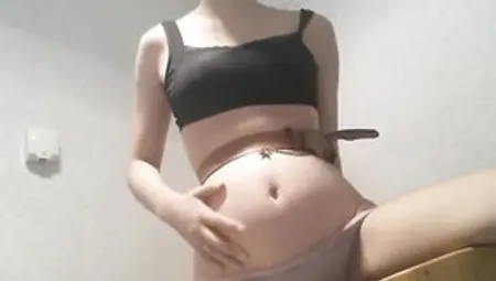 Asian Girl Belly Water Inflation