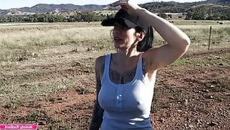BIG TIT, BIG Thick ASS &ndash; Tattooed Mature Milf Gives Stranger A Blowjob In The Outback For A Lift Home - Melody Radford
