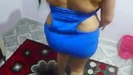 Arab Wife Sexy Dancing In Blue Dress