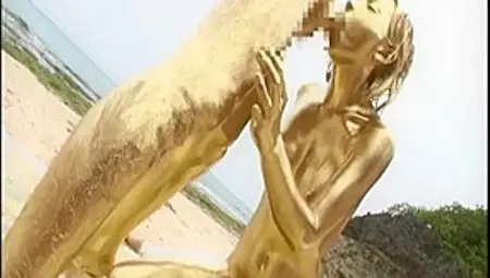 Japanese Gold Bodypaint Sex