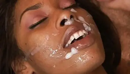 Ebony Chick Gets White Cock Gangbang While Screaming Out Of Pleasure