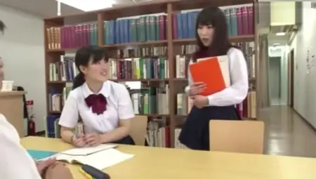 XXX Fuck Girl Japanese Library Under The Table
