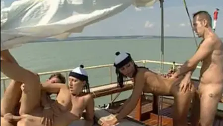 Bodacious Babes Bonking On A Boat