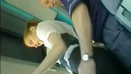 Young Girl In Sexy Waitress Outfit Groped By Old Man On Bus