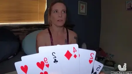 Step Son Plays Strip Poker With His Beauty Cougar -